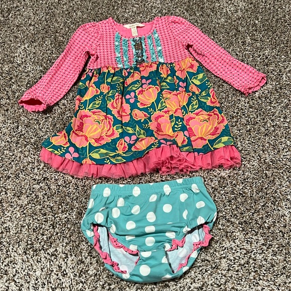 Matilda Jane “Little Missy Dress with Diaper Cover” - Picture 1 of 6